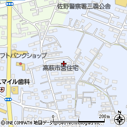 栃木県佐野市高萩町557周辺の地図