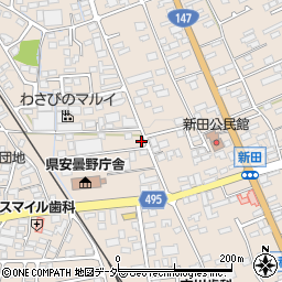 長野県安曇野市豊科新田4932-8周辺の地図