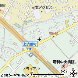 栃木県足利市上渋垂町908周辺の地図