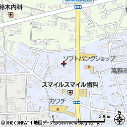 栃木県佐野市高萩町501周辺の地図