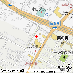 栃木県小山市神鳥谷286周辺の地図