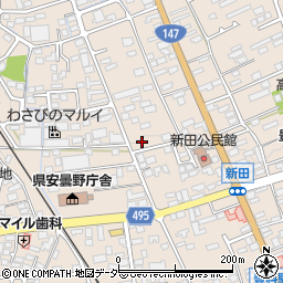 長野県安曇野市豊科新田5936周辺の地図