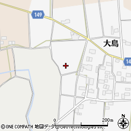 茨城県筑西市大島周辺の地図