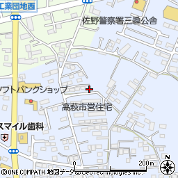 栃木県佐野市高萩町559周辺の地図