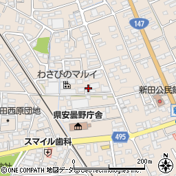 長野県安曇野市豊科新田4956-9周辺の地図