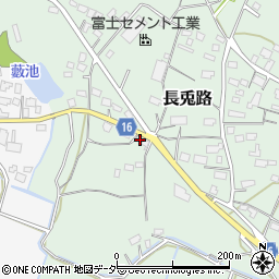 茨城県笠間市長兎路447周辺の地図