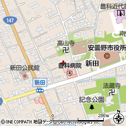 長野県安曇野市豊科新田5790-2周辺の地図