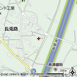 茨城県笠間市長兎路681周辺の地図