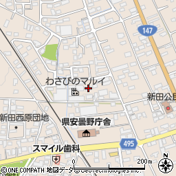 長野県安曇野市豊科新田4954-15周辺の地図