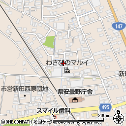 長野県安曇野市豊科新田4995-19周辺の地図