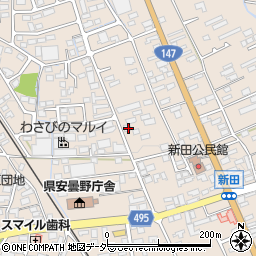 長野県安曇野市豊科新田5926-1周辺の地図