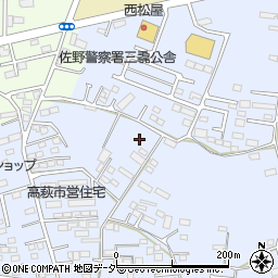 栃木県佐野市高萩町577周辺の地図