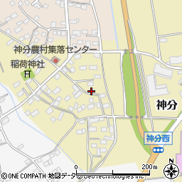 茨城県筑西市神分523-1周辺の地図
