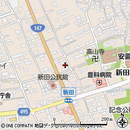 長野県安曇野市豊科新田5807-1周辺の地図