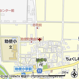 石川県加賀市勅使町（チ）周辺の地図