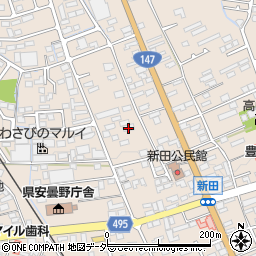 長野県安曇野市豊科新田5926周辺の地図