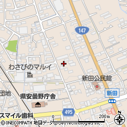 長野県安曇野市豊科新田5923-1周辺の地図