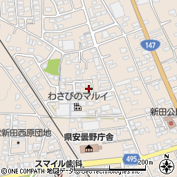 長野県安曇野市豊科新田4954-22周辺の地図