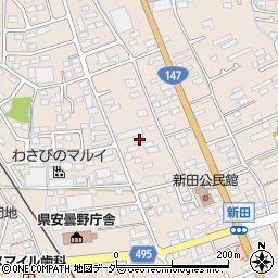 長野県安曇野市豊科新田5918-7周辺の地図