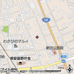 長野県安曇野市豊科新田5918-7周辺の地図