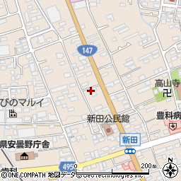 長野県安曇野市豊科新田5922-1周辺の地図