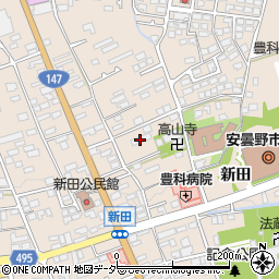 長野県安曇野市豊科新田5814-1周辺の地図