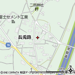 茨城県笠間市長兎路691周辺の地図