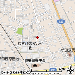長野県安曇野市豊科新田4954-17周辺の地図