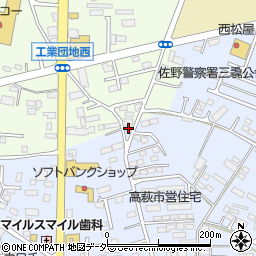 栃木県佐野市高萩町515周辺の地図