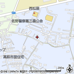 栃木県佐野市高萩町681周辺の地図