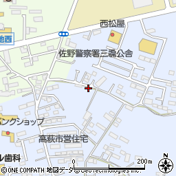 栃木県佐野市高萩町569周辺の地図