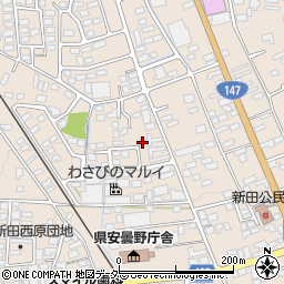 長野県安曇野市豊科新田4954-18周辺の地図