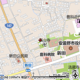 長野県安曇野市豊科新田5817周辺の地図
