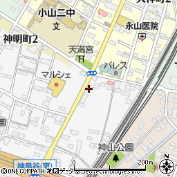 栃木県小山市神鳥谷1076周辺の地図