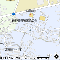 栃木県佐野市高萩町684周辺の地図