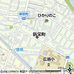 群馬県伊勢崎市新栄町周辺の地図