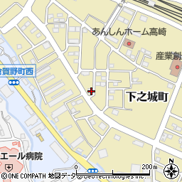 群馬県高崎市下之城町960-1周辺の地図