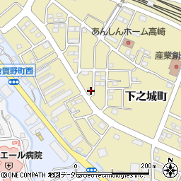 群馬県高崎市下之城町960周辺の地図