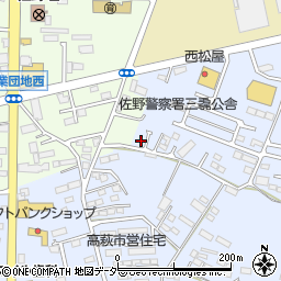 栃木県佐野市高萩町698周辺の地図
