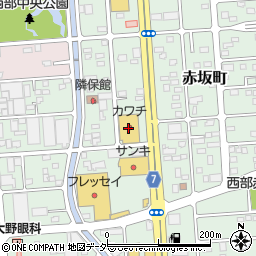 カワチ薬品佐野赤坂店周辺の地図