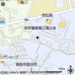 栃木県佐野市高萩町697周辺の地図