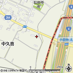 栃木県小山市中久喜103-3周辺の地図