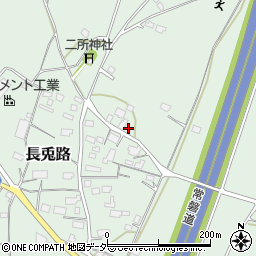 茨城県笠間市長兎路821周辺の地図