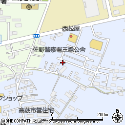 栃木県佐野市高萩町696周辺の地図
