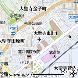 石川県加賀市大聖寺東町1丁目14周辺の地図