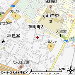 栃木県小山市神鳥谷848周辺の地図