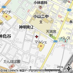 栃木県小山市神鳥谷841-2周辺の地図