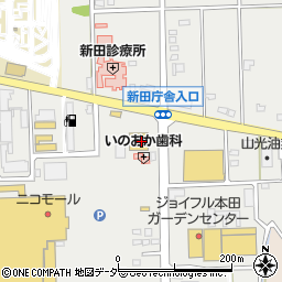 ユニクロジョイフル新田店周辺の地図
