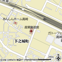 高崎市産業創造館　指定管理事務室周辺の地図