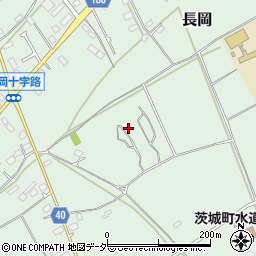 茨城県茨城町（東茨城郡）長岡周辺の地図